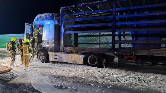 Tir w ogniu na S17 Tir w ogniu na S17