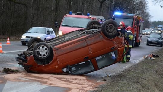 Ukradł matiza, później nim dachował