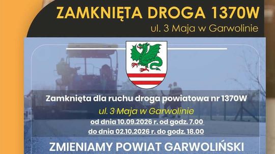 Ulica 3 Maja w Garwolinie nadal zamknięta