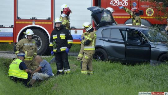 Utrudnienia na DK 76 po wypadku z udziałem motocyklisty