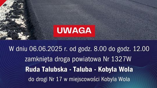 Uwaga! Zamknięta droga w gm. Górzno