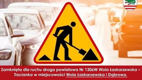 Uwaga! Zamknięte drogi powiatowe