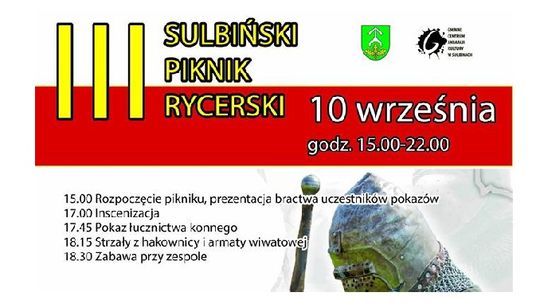 W niedzielę Piknik Rycerski w Sulbinach