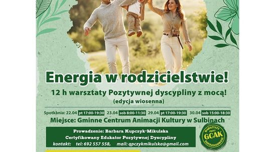 Warsztaty "Pozytywnej dyscypliny" w Sulbinach