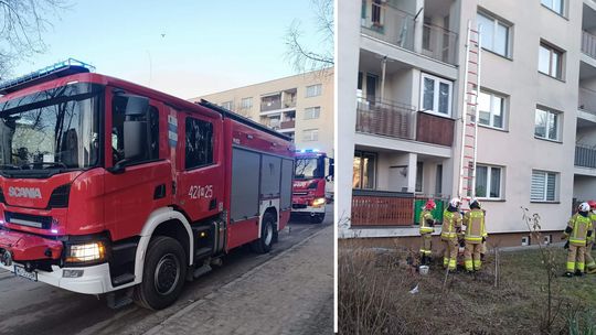 Wezwanie na osiedlu. Strażacy musieli wyważyć drzwi Wezwanie na osiedlu. Strażacy musieli wyważyć drzwi