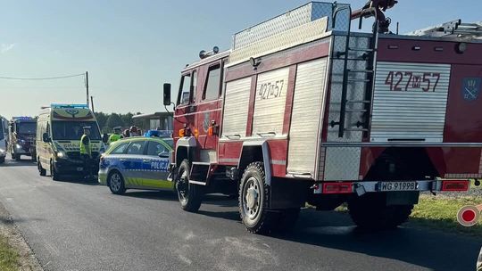 Wyjeżdżał z posesji. Uderzył w motocykl