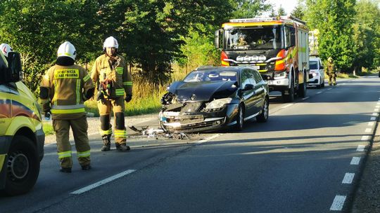 Wypadek na drodze krajowej nr 76. Dziecko potrzebowało pomocy
