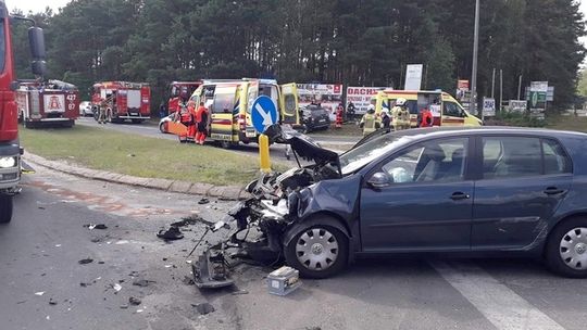 Wypadek na skrzyżowaniu w Wildze