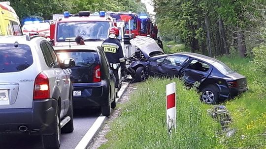 Wypadek w Trąbkach. Dzieci poszkodowane