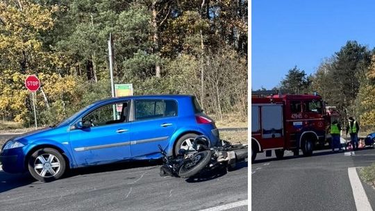 Wypadek z udziałem motocyklisty w Wildze