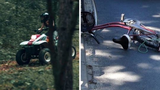 Wypadł z drogi quadem. Rowerem wjechał w auto