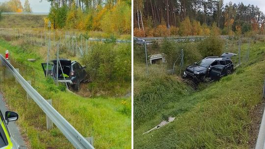 Zasnął za kierownicą na S17. Kierowca Dacii trafił do szpitala