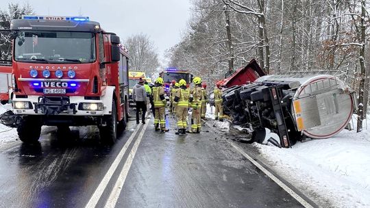 Zderzenie cysterny z osobówką