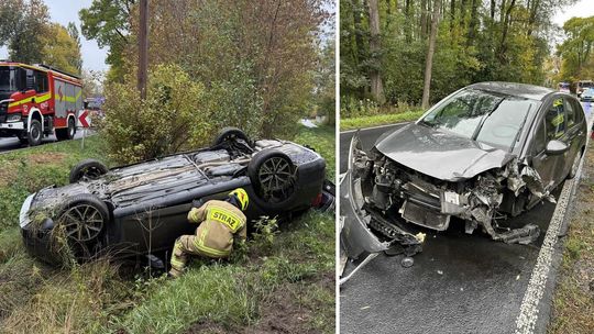 Zderzenie czołowe w Chrominie na DK76