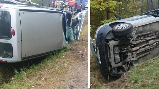 Zderzenie z sarną w Cyganówce. 70-letnia kobieta trafiła do szpitala