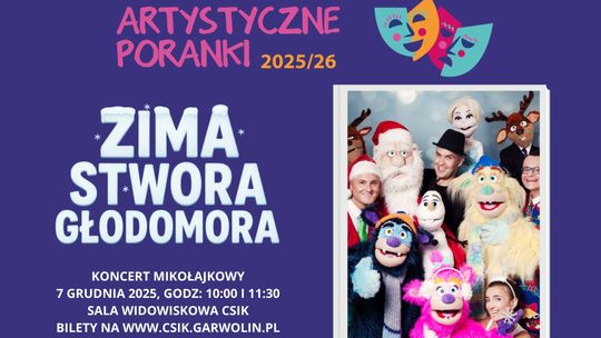 „Zima Stwora Głodomora” – mikołajkowy koncert dla dzieci