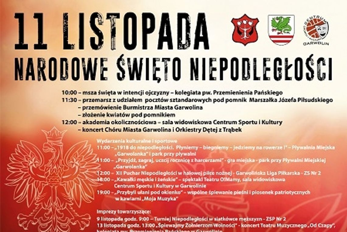 11 listopada. Co się będzie działo w Garwolinie?