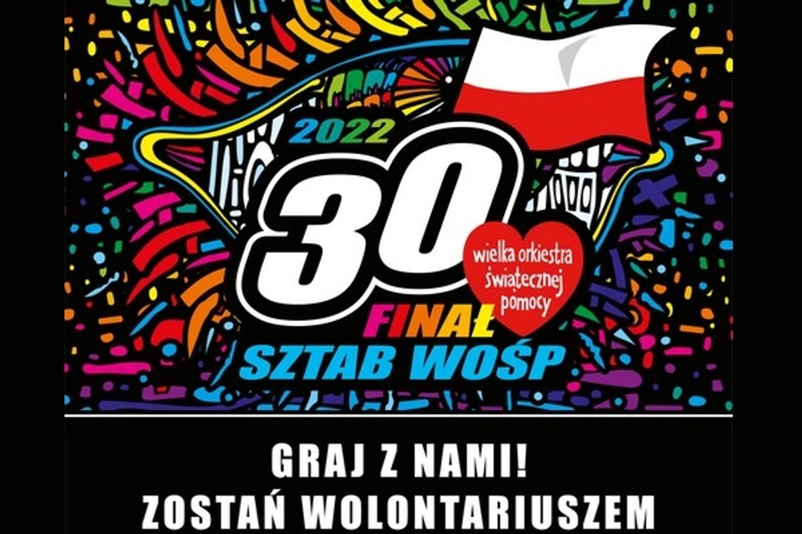 30 stycznia zagra po raz 30.! Zostań wolontariuszem WOŚP