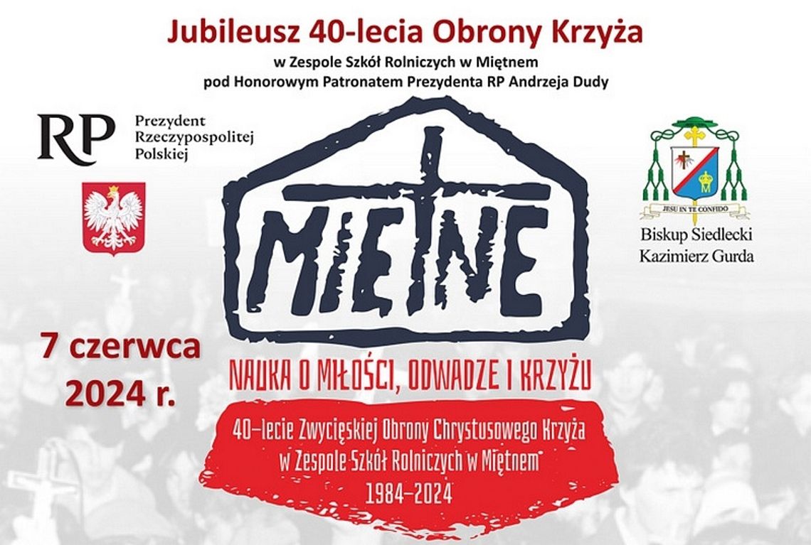 40-lecie zwycięskiej obrony Krzyża w szkole w Miętnem