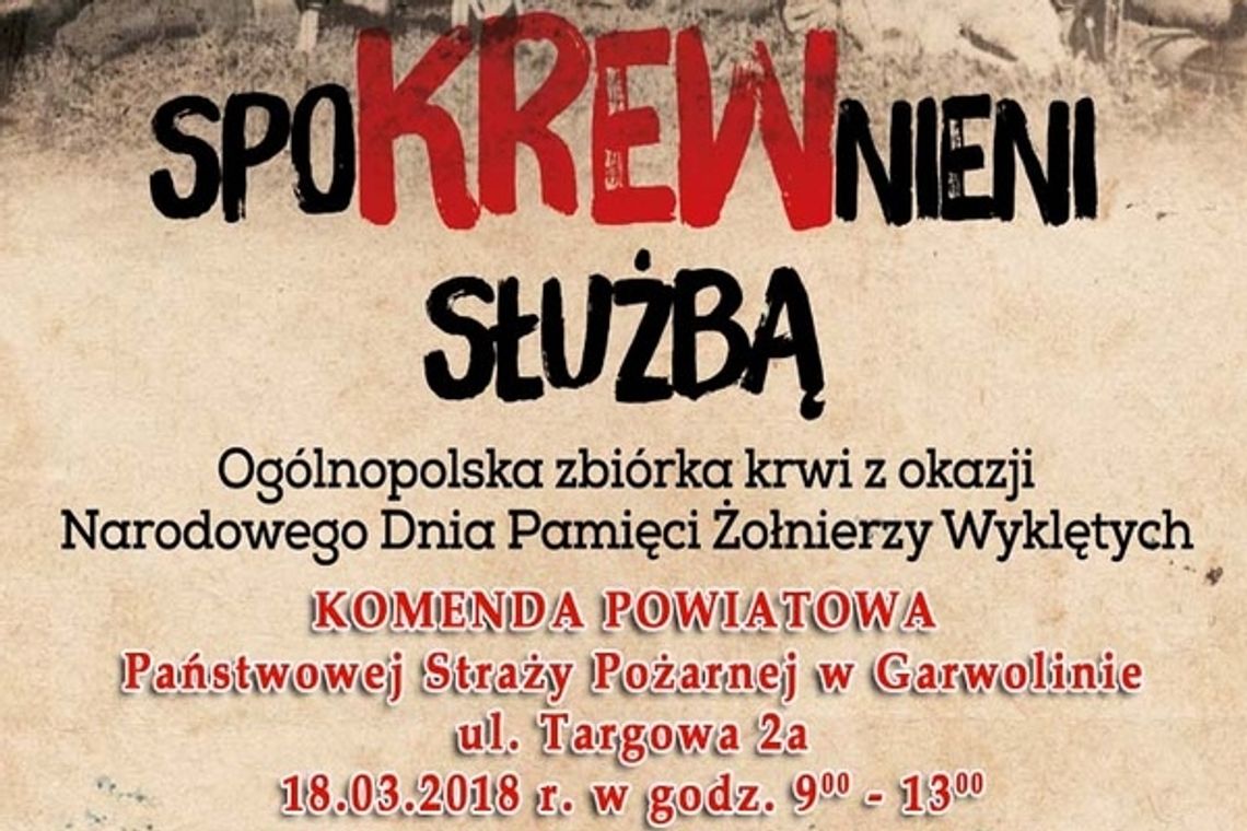 Akcja krwiodawstwa ? ?Spokrewnieni służbą?