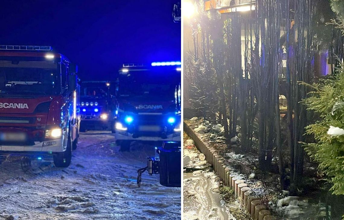 Alarm w Woli Rębkowskiej. Zgłoszono pożar domu, paliły się tuje