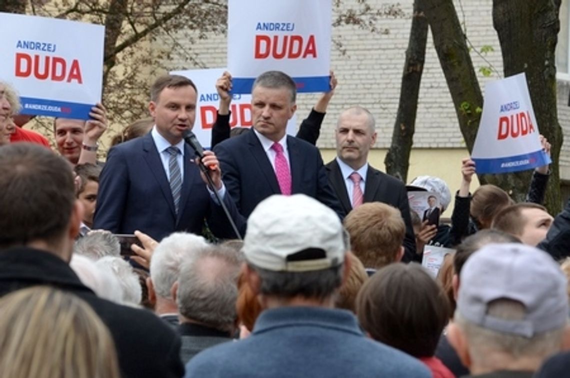 Andrzej Duda w Garwolinie przywitany entuzjastycznie