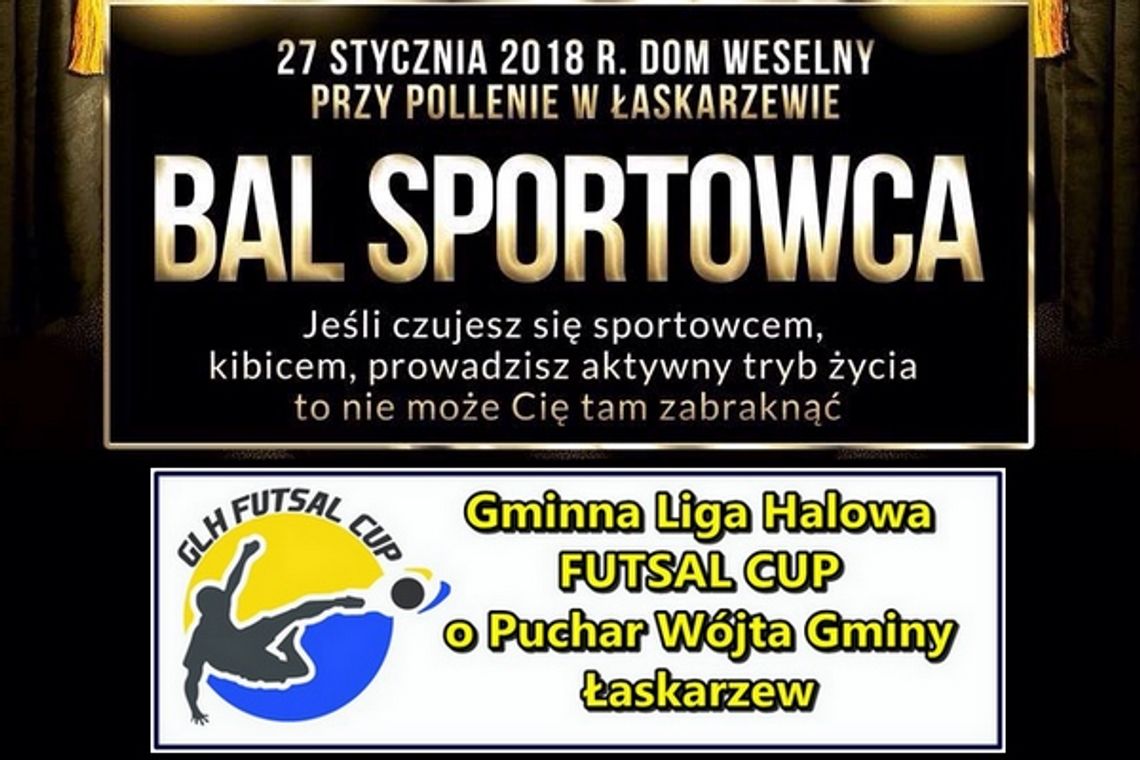 Bal Sportowca na zakończenie Gminnej Ligi Halowej. Trwają zapisy