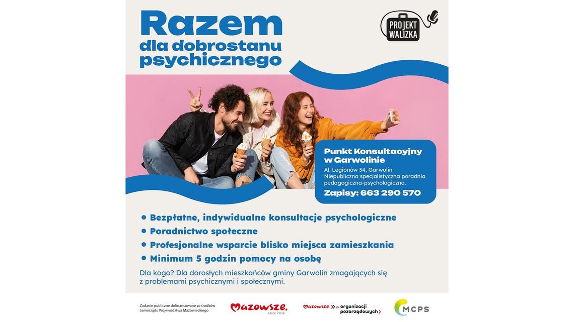 Bezpłatna pomoc psychologiczna w Garwolinie. Nowy Punkt Konsultacyjny już działa