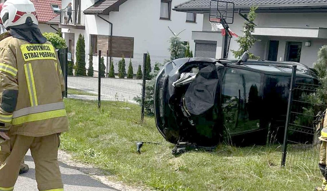 Dachowanie w Sulbinach. Za szybko na zakręcie Dachowanie w Sulbinach. Za szybko na zakręcie