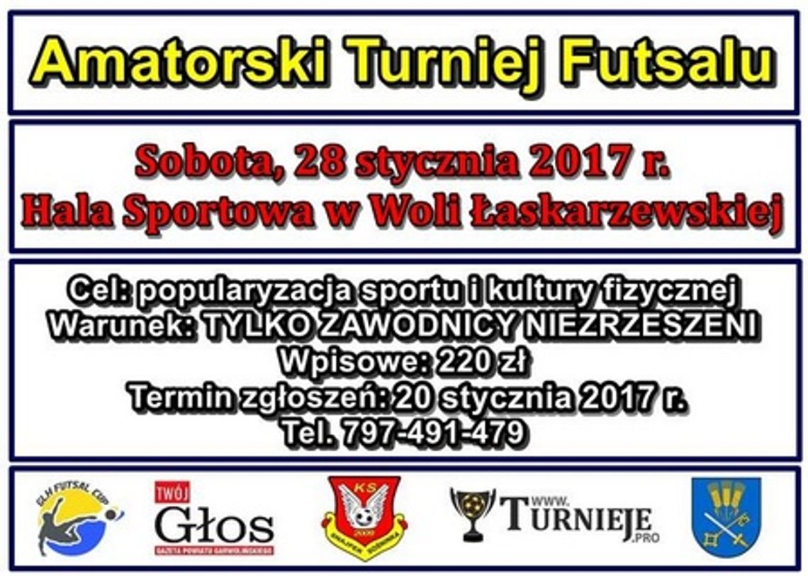 Futsal w amatorskim wydaniu. Zgłoś drużynę do turnieju