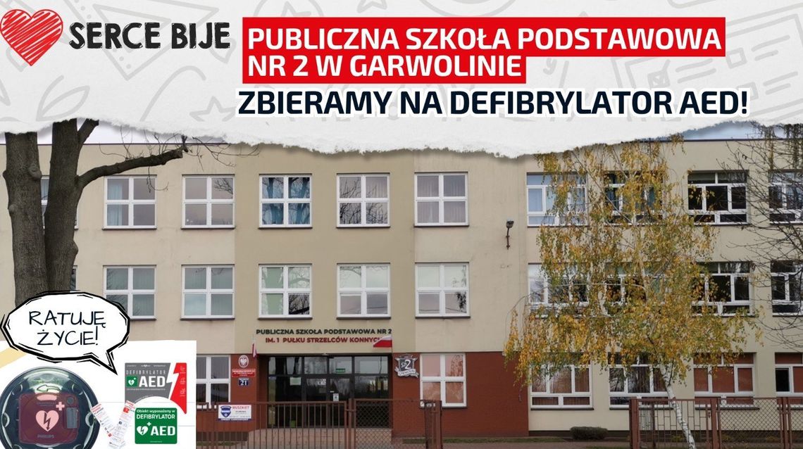 Garwolińska „Dwójka” blisko celu! Zbierają na defibrylator AED ratujący życie Garwolińska „Dwójka” blisko celu! Zbierają na defibrylator AED ratujący życie