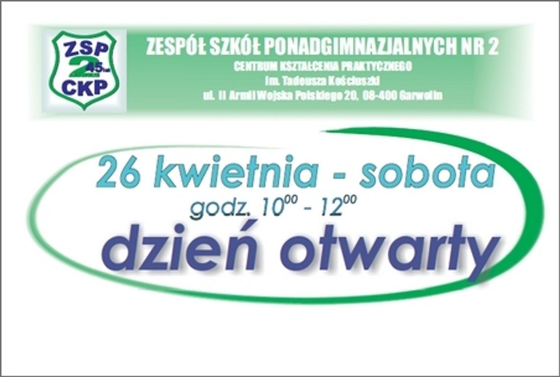 Gimnazjalisto! ZSP nr 2 zaprasza na Dzień Otwarty