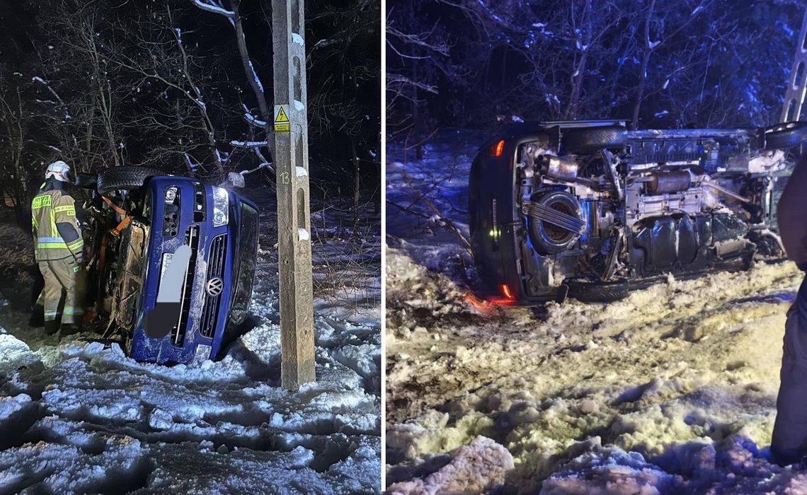 Gołoledź dała o sobie znać. Seria kolizji na drogach powiatu garwolińskiego