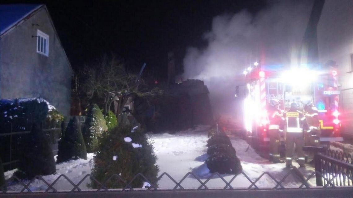 Groźny pożar w gminie Sobolew Groźny pożar w gminie Sobolew