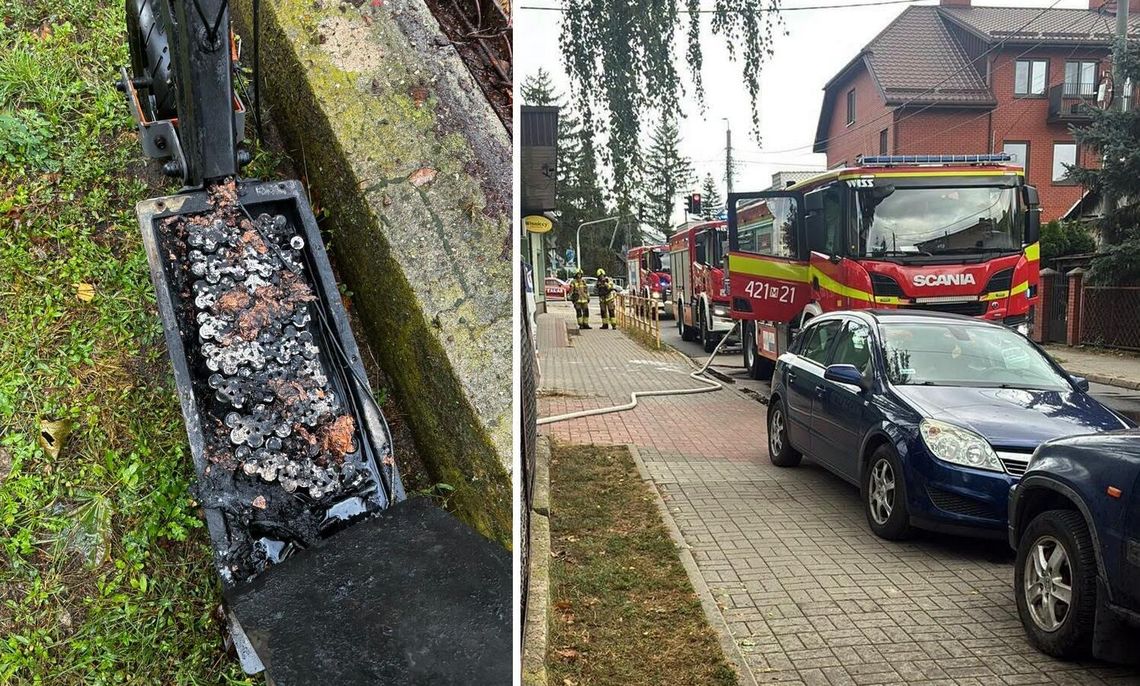 Hulajnoga w ogniu. Na ratunek strażacy Hulajnoga w ogniu. Na ratunek strażacy