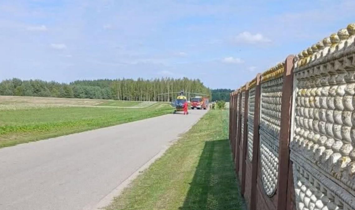Jazda motocrossem zakończyła się wypadkiem. LPR zabrało dziecko do szpitala Jazda motocrossem zakończyła się wypadkiem. LPR zabrało dziecko do szpitala