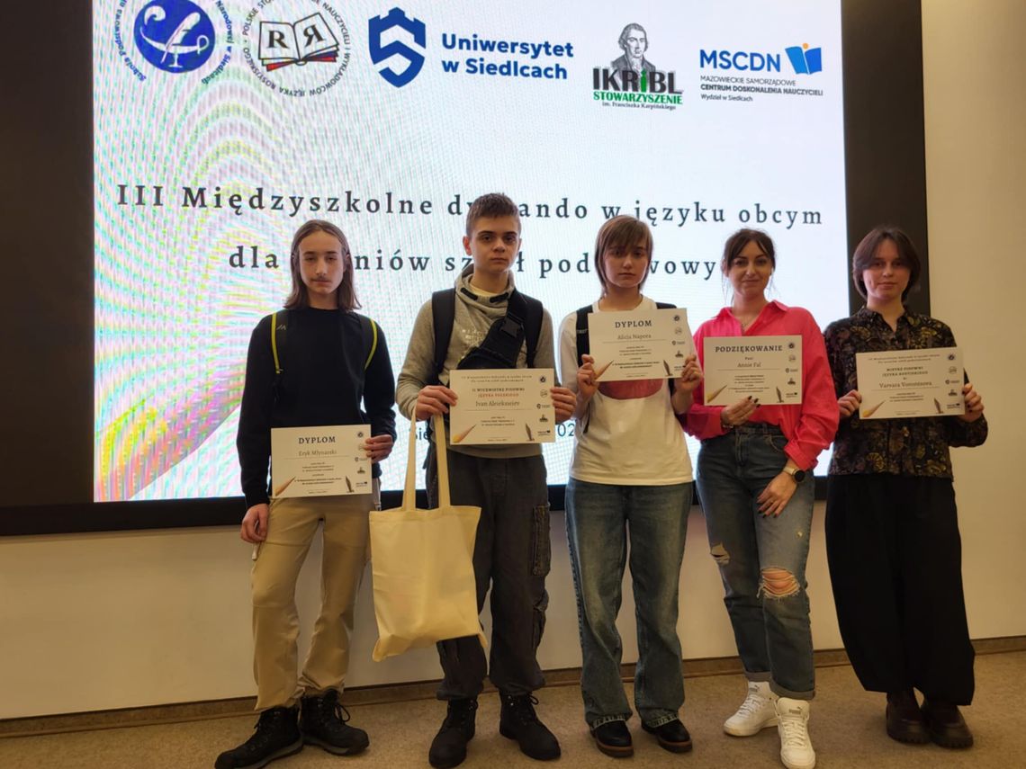 Językowe sukcesy uczniów Piątki
