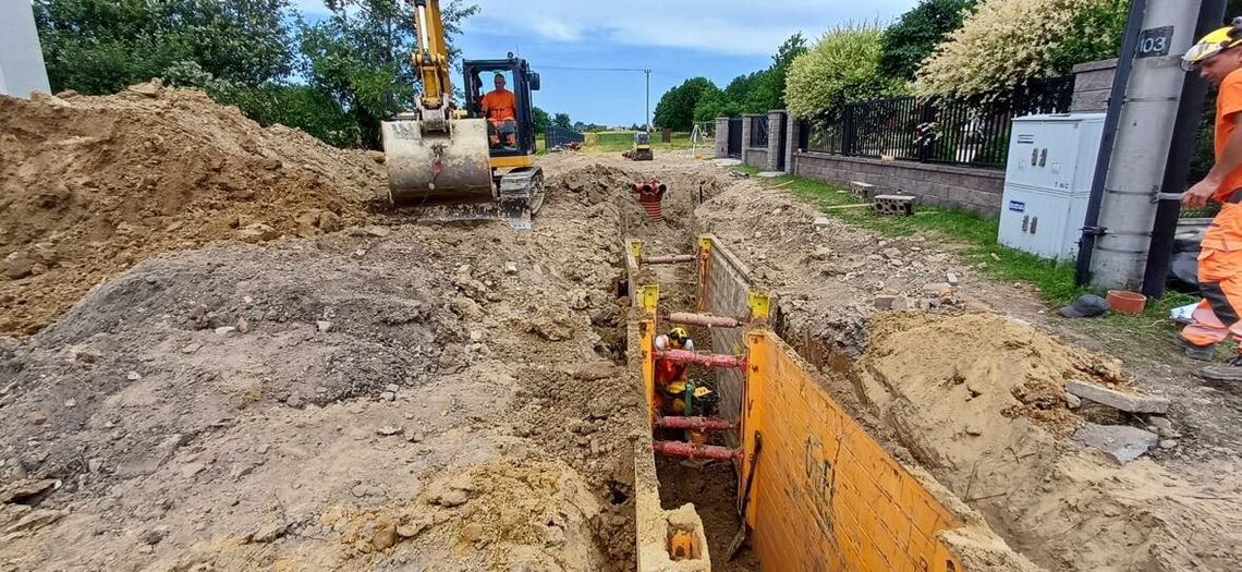 Kanalizacja na osiedlu Rataja w budowie