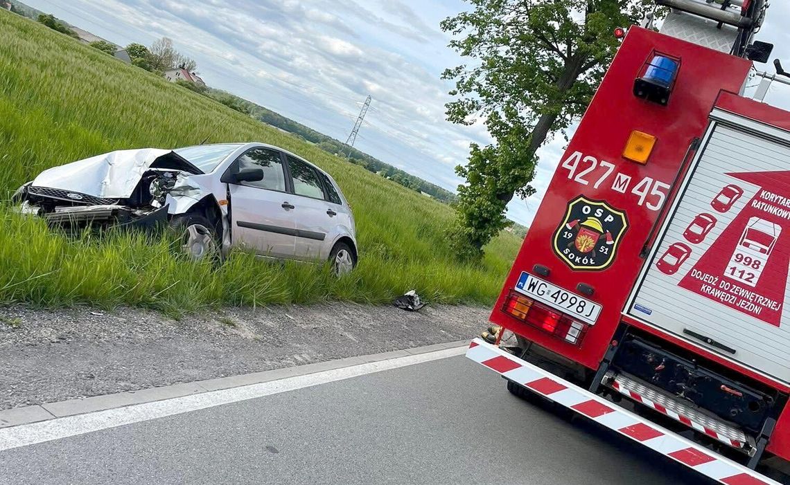 Kierująca fordem wjechała w ciągnik