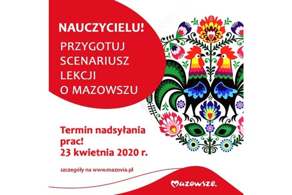 Konkurs na lekcje o Mazowszu