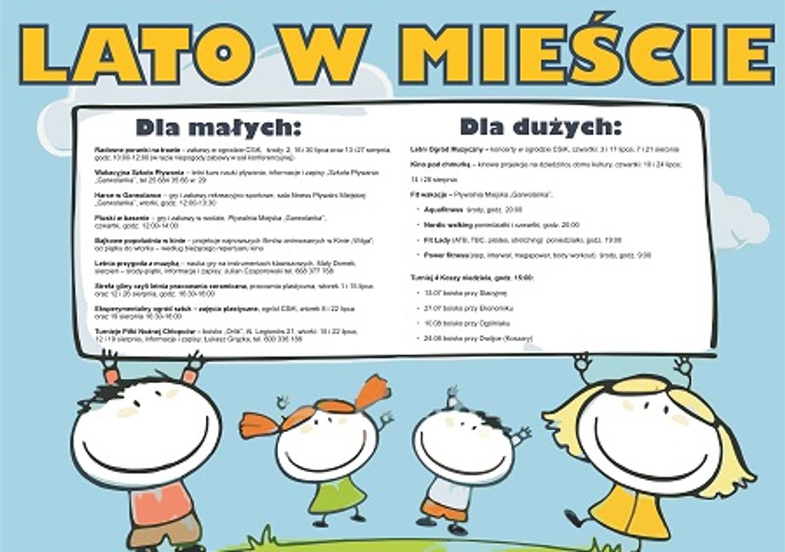 Lato w mieście ? wakacje z Centrum Sportu i Kultury