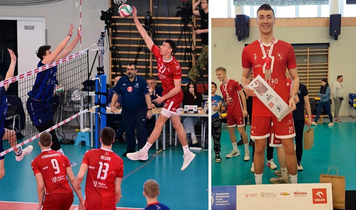 Michał Topór na podium Mistrzostw Polski