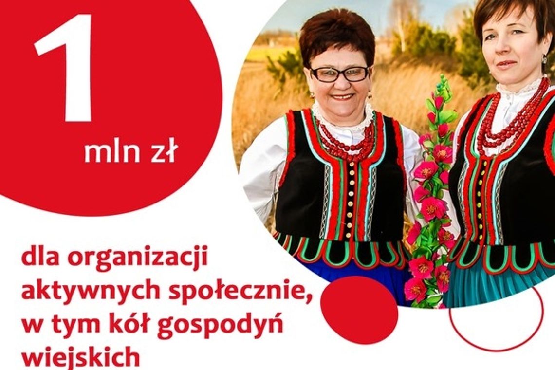 Milion złotych dla aktywnych społecznie