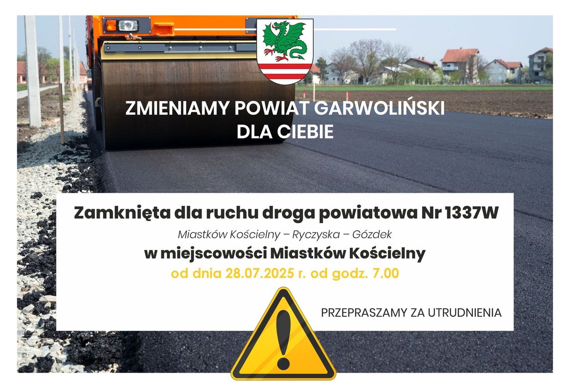 Na cztery miesiące zamknięta droga powiatowa. Rusza budowa nowego mostu