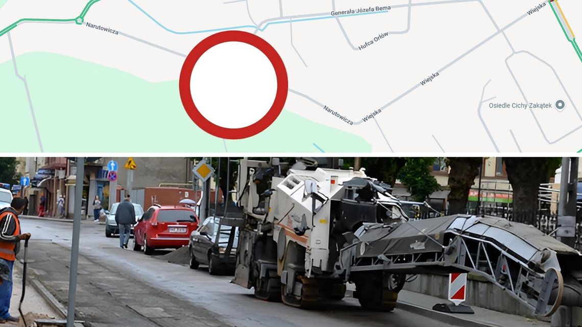 Narutowicza zamknięta przez dwa dni