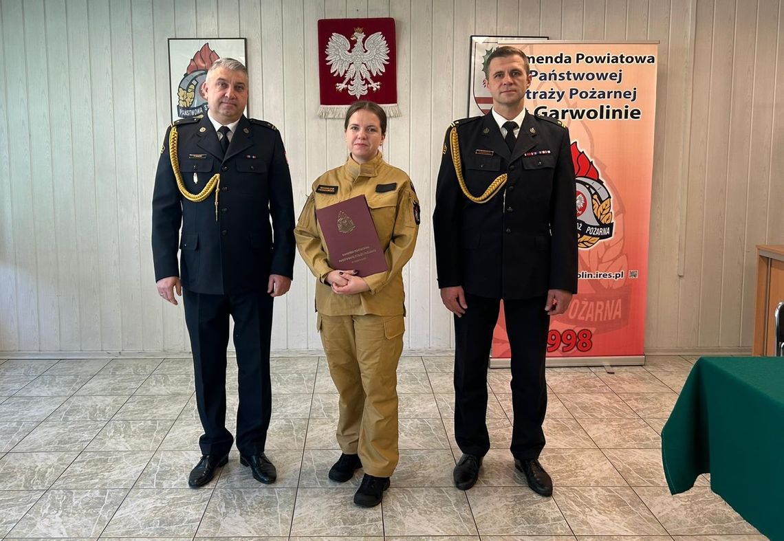 Nowy strażak w garwolińskiej komendzie