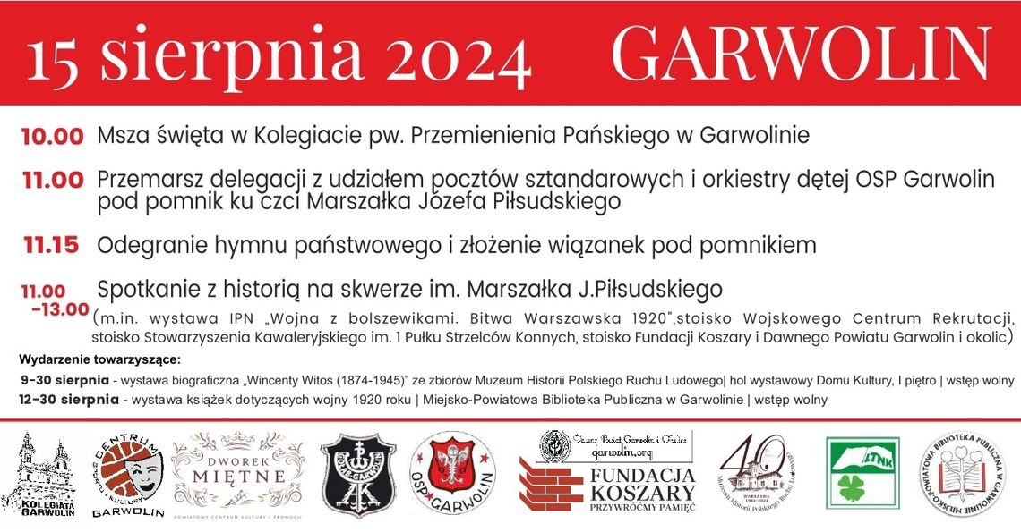 Obchody 15 sierpnia w Garwolinie