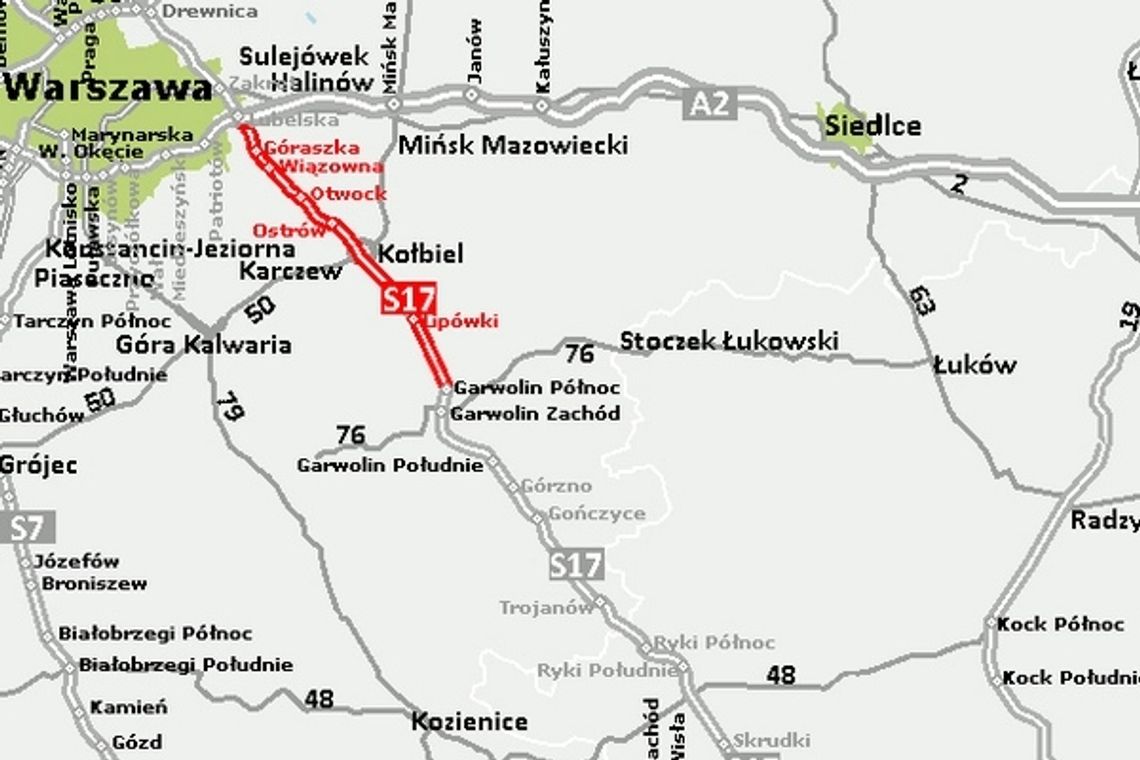 Ogromne pieniądze na S17 do Garwolina