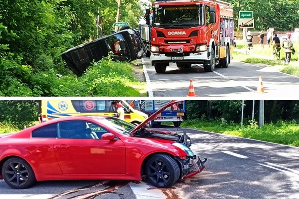 Opel z infiniti. Kolizja w Wygodzie