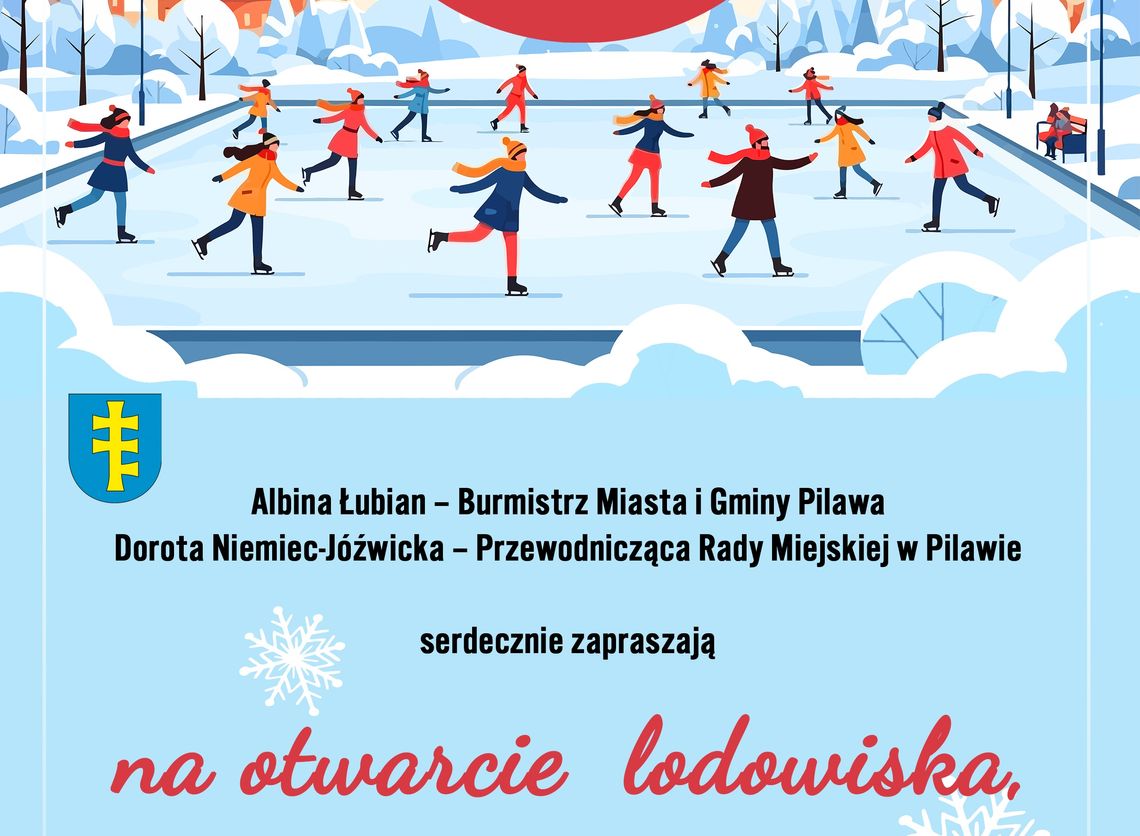 Otwarcie lodowiska w Pilawie na Mikołajki